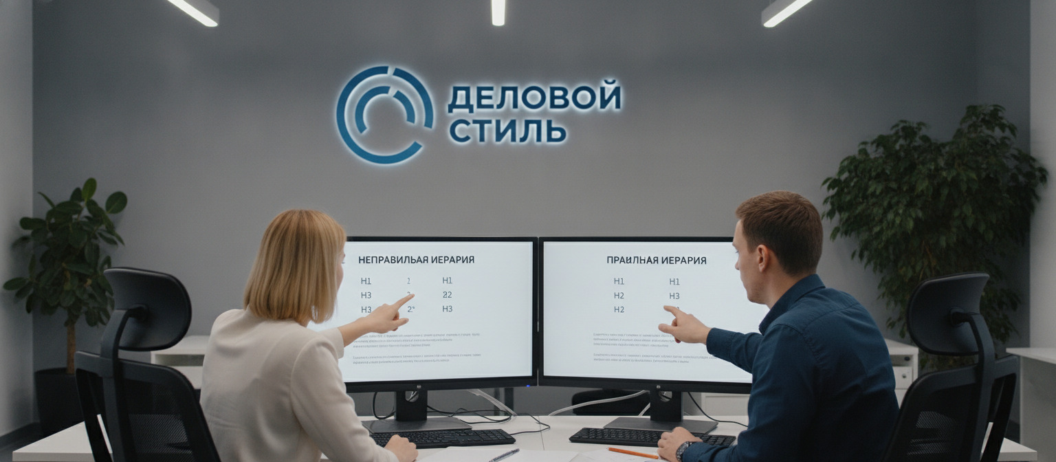 Частые ошибки в структуре заголовков H1-H2-H3 — примеры неправильной иерархии
